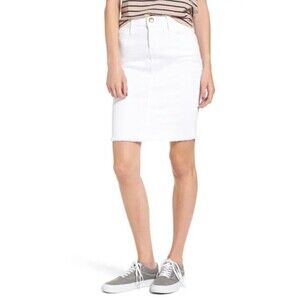 NEW! Current Elliott White Denim The Stiletto Pencil Skirt, 27
